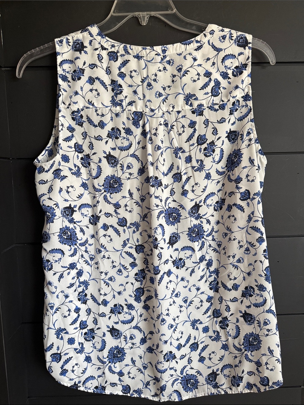 Adrianna Papell Sleeveless Blouse White/Blue XL - Picture 3 of 5